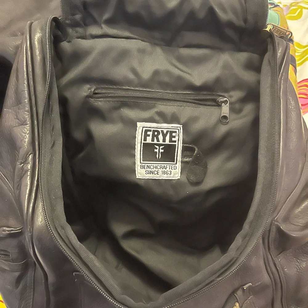 FRYE Men's Black Leather Backpack - FRYE Benchcrafted